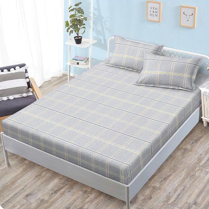 Set husa pentru pat 160*200 cm confectionata din material textil tip finet cu imprimeu + 2 fete de perna HP160-86 1 Set husa pentru pat 160*200 cm confectionata din material textil tip finet cu imprimeu + 2 fete de perna HP160-86
