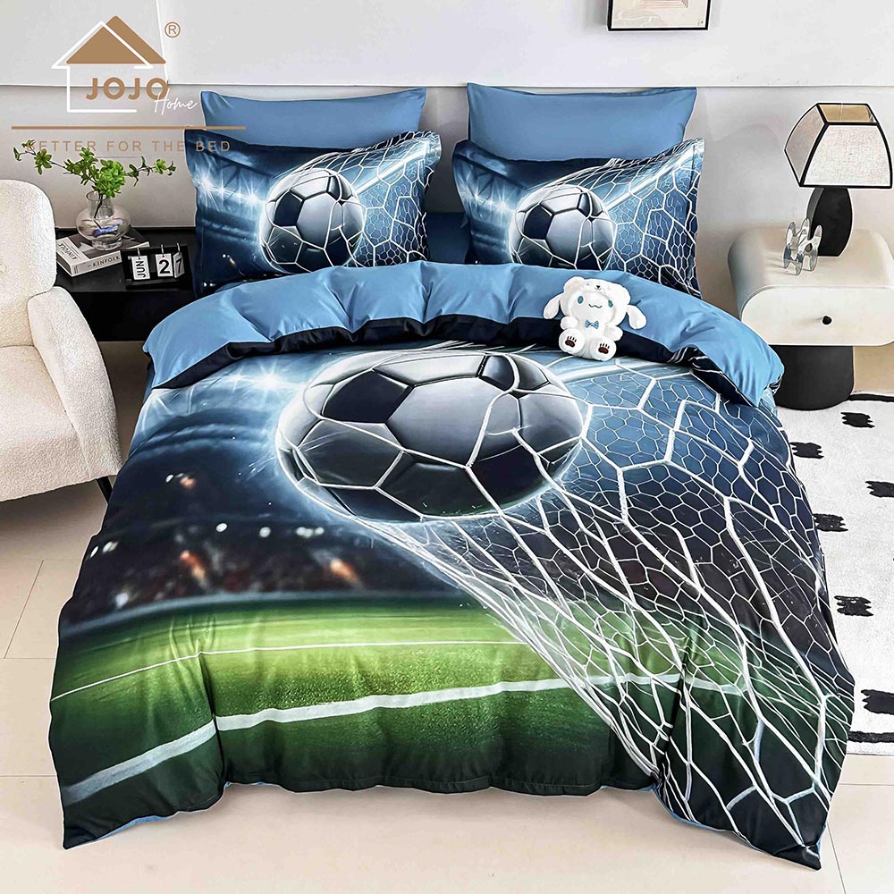 Lenjerie de Pat 1 Persoană- pat 140*200 cm, Cearceaf cu elastic, Imprimeu 5D Minge Fotbal 1 Lenjerie de Pat 1 Persoană- pat 140*200 cm, Cearceaf cu elastic, Imprimeu 5D Minge Fotbal
