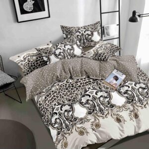 Lenjerie de Pat Dublu Țesătură tip Finet, 6 piese JOLFD103