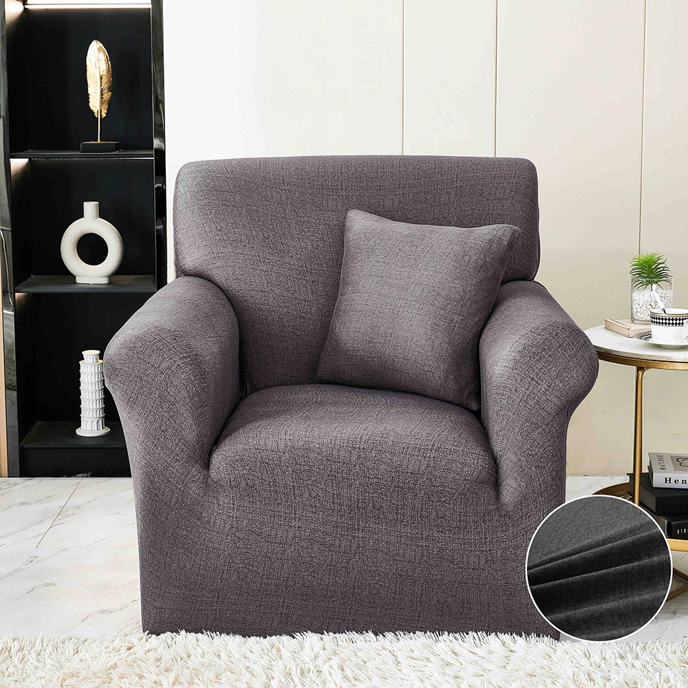 Set Husa Elastica pentru Fotoliu + Fata de Perna, Marime Universala 1 Set Husa Elastica pentru Fotoliu + Fata de Perna, Marime Universala