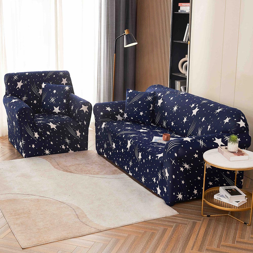 Set Husa Elastica pentru Canapea 3 Locuri + Fata de Perna 1 Set Husa Elastica pentru Canapea 3 Locuri + Fata de Perna