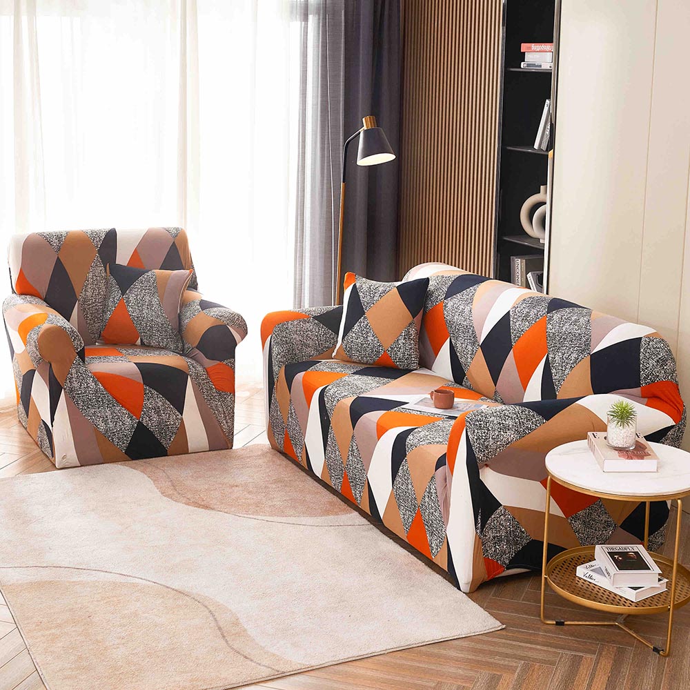 Set Husa Elastica pentru Canapea 3 Locuri + Fata de Perna 1 Set Husa Elastica pentru Canapea 3 Locuri + Fata de Perna