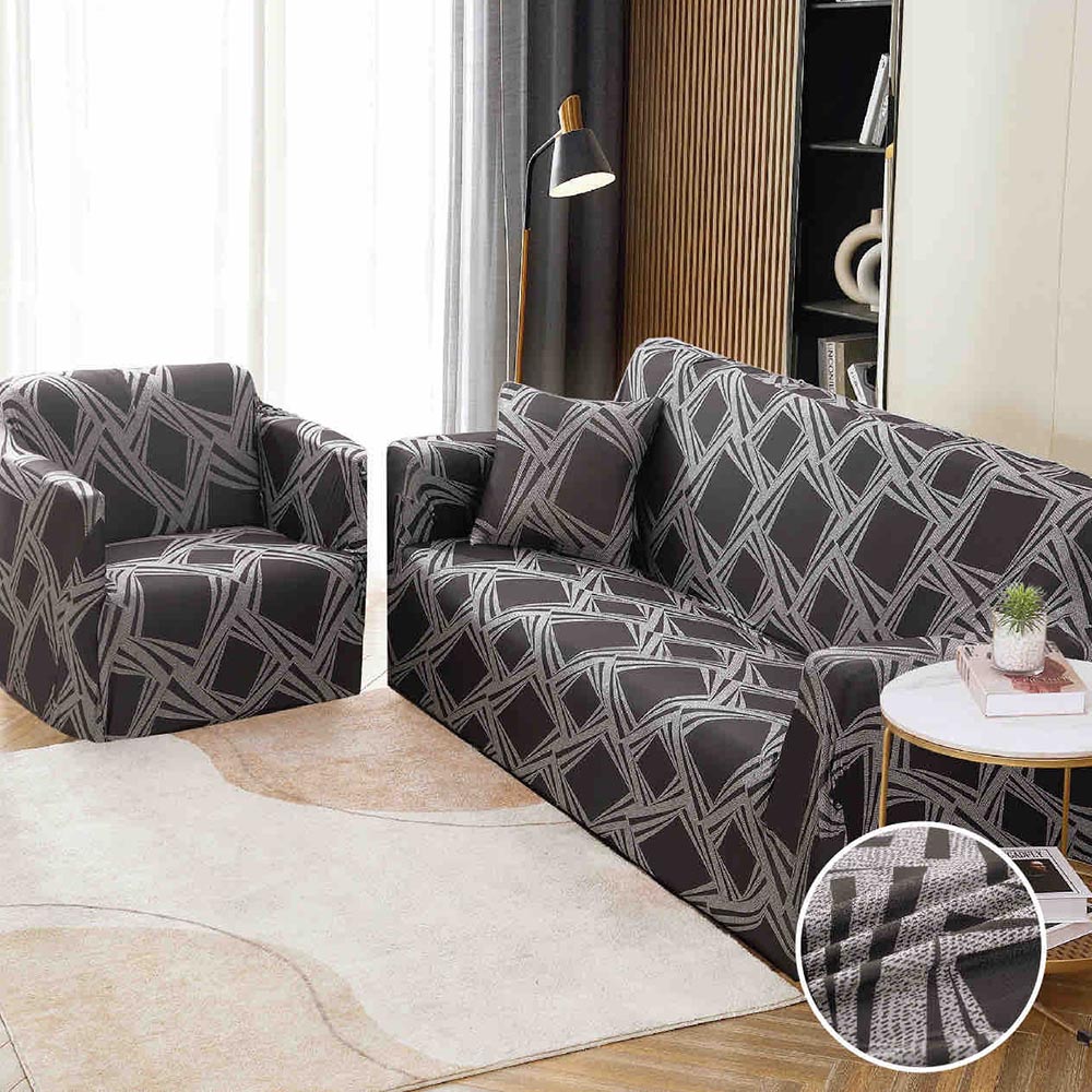 Set Husa Elastica pentru Canapea 3 Locuri + Fata de Perna 1 Set Husa Elastica pentru Canapea 3 Locuri + Fata de Perna