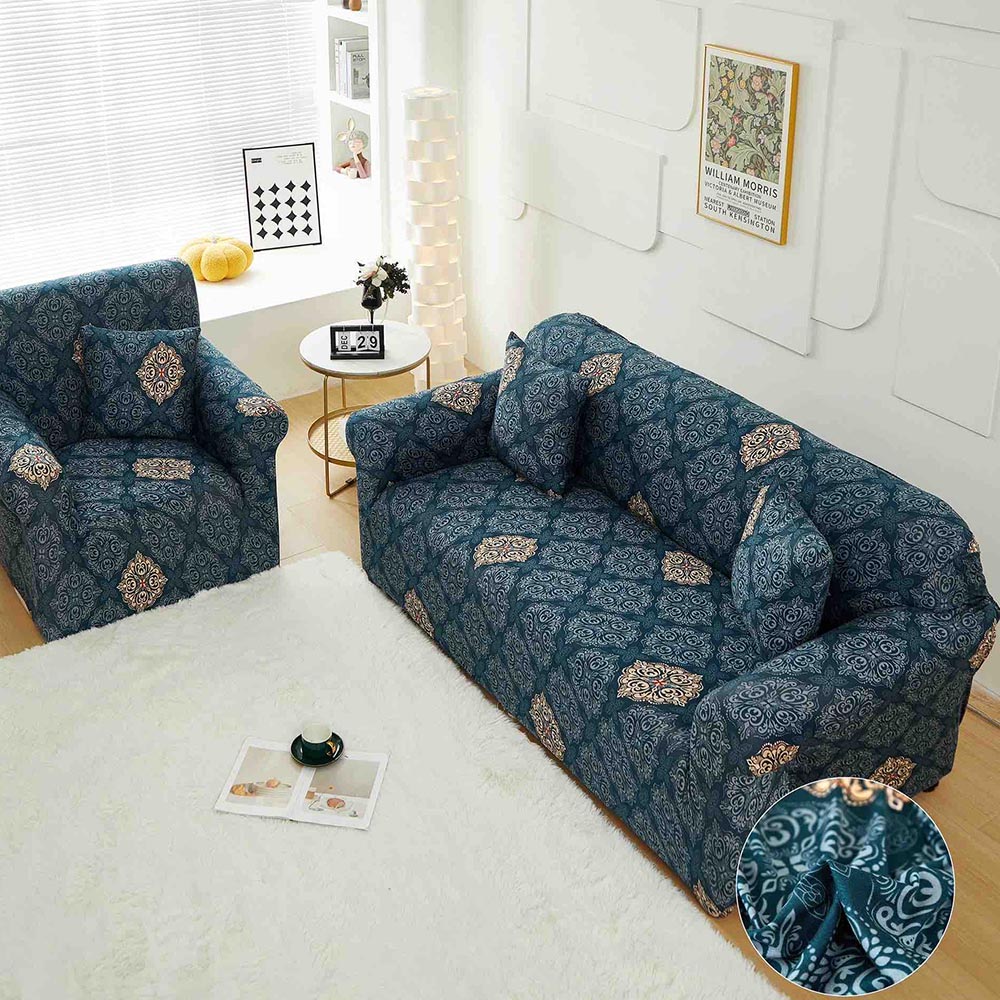 Set Husa Elastica pentru Canapea 3 Locuri + Fata de Perna 1 Set Husa Elastica pentru Canapea 3 Locuri + Fata de Perna