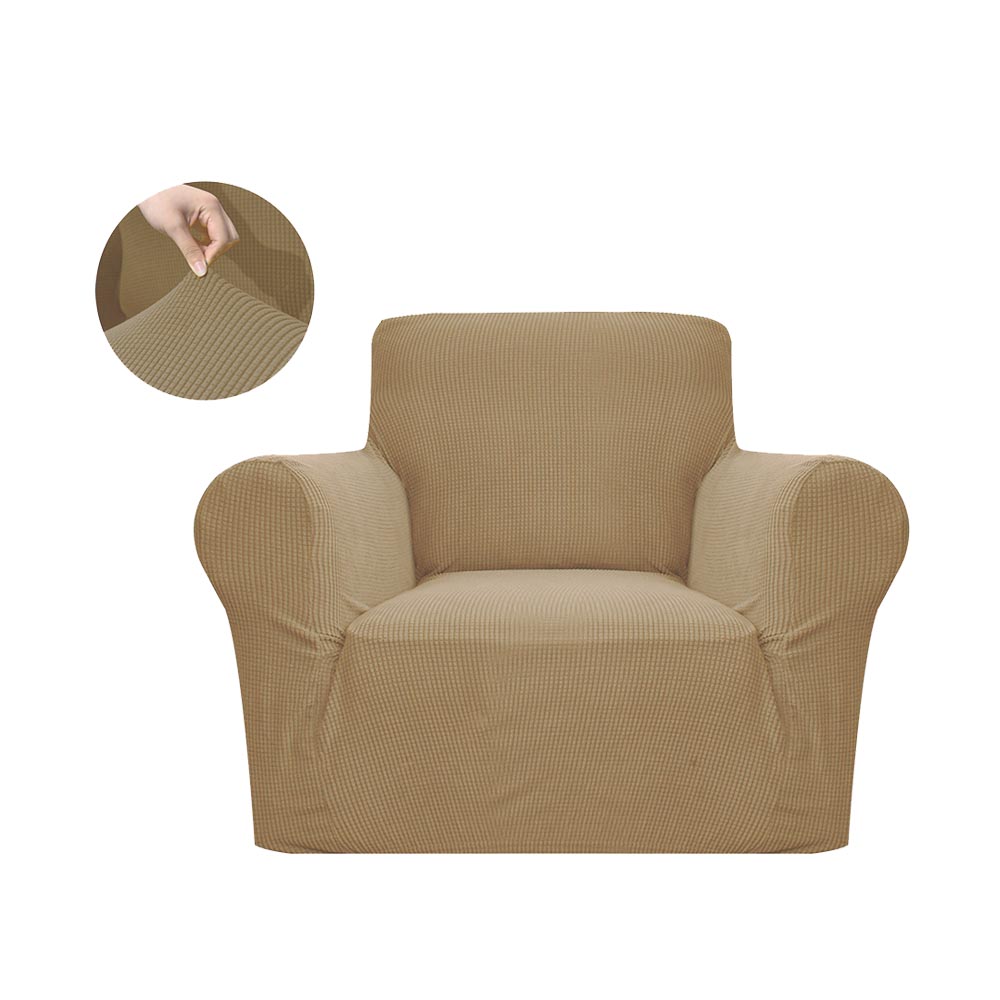 Set 2 Huse Fotolii Lycra - Bej auriu 1 Set 2 Huse Fotolii Lycra - Bej auriu