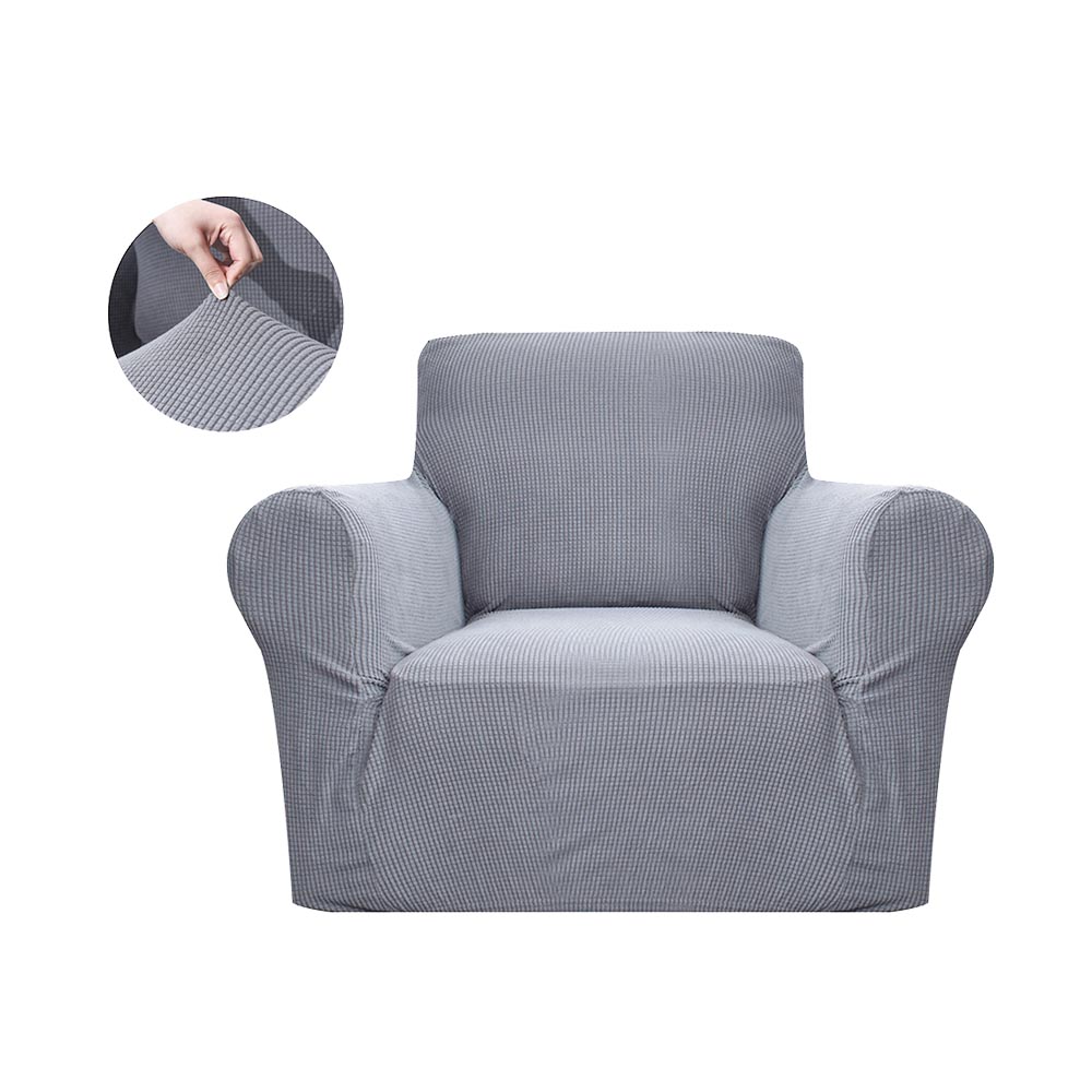 Set 2 Huse Fotolii Lycra - Gri deschis 1 Set 2 Huse Fotolii Lycra - Gri deschis