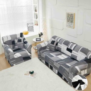 Set Husa Elastica pentru Canapea 2 Locuri + Fata de Perna