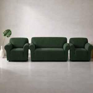 Set Husa Canapea 3 Locuri + 2 Huse Fotolii - Verde