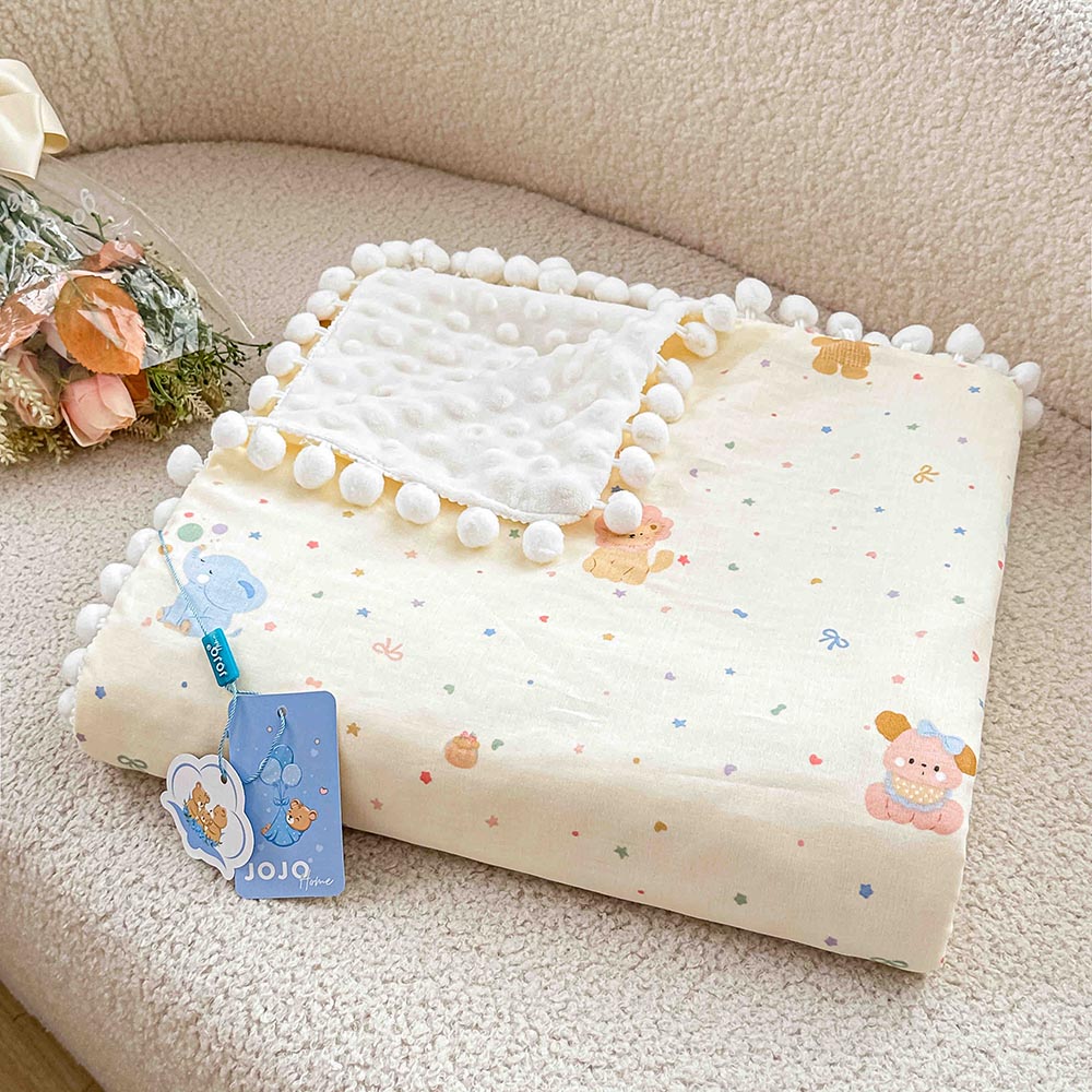 Păturică copii din bumbac 100% și Minky 3D, 100 x 150 cm – Ivoire , model cu Ursuleți și Elefănței Pastel 5 Păturică copii din bumbac 100% și Minky 3D, 100 x 150 cm – Ivoire , model cu Ursuleți și Elefănței Pastel - imagine 5