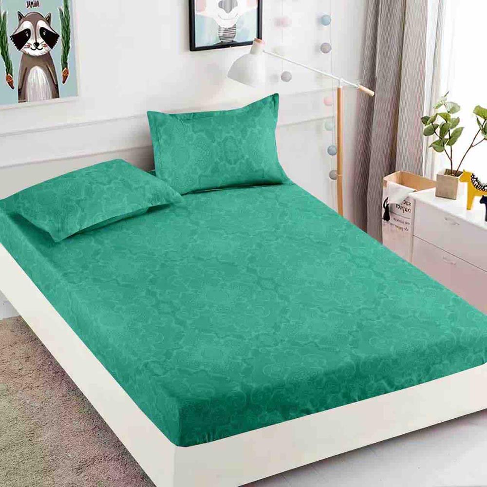 Husa Pat Dublu cu elastic cu 2 fete de perna, tesaturaTip Finet JOJHP88 1 Husa Pat Dublu cu elastic cu 2 fete de perna, tesaturaTip Finet JOJHP88