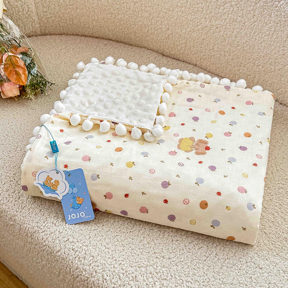 Păturică copii din bumbac 100% și Minky 3D, 100 x 150 cm – Crem, model cu Ursuleti 5 Păturică copii din bumbac 100% și Minky 3D, 100 x 150 cm – Crem, model cu Ursuleti - imagine 5