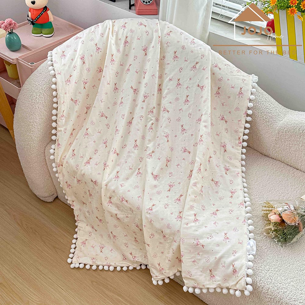 Păturică copii din bumbac 100% și Minky 3D, 100 x 150 cm – Ivoire , model cu Iepurași Balerine Roz 2 Păturică copii din bumbac 100% și Minky 3D, 100 x 150 cm – Ivoire , model cu Iepurași Balerine Roz - imagine 2