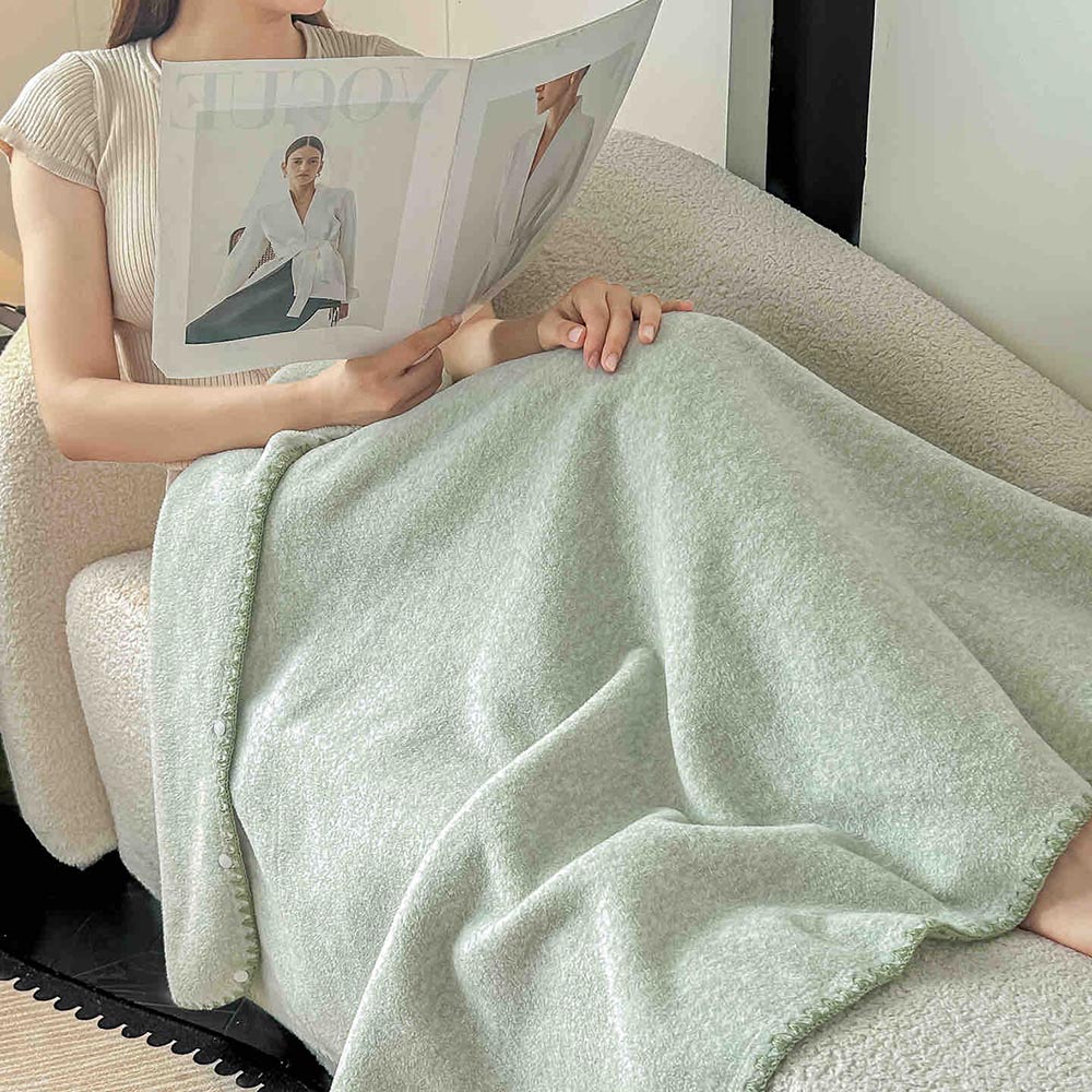 Pătură Tip Șal Premium Cu Capsa din Cașmir Artificial 100x140 cm - Vede Mentă 2 Pătură Tip Șal Premium Cu Capsa din Cașmir Artificial 100x140 cm - Vede Mentă - imagine 2