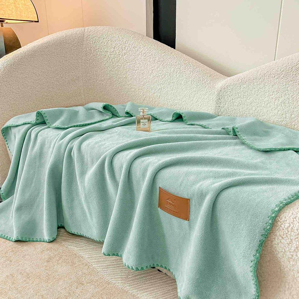 Pătură Tip Șal Premium Cu Capsa din Cașmir Artificial 100x140 cm - Turqoise 3 Pătură Tip Șal Premium Cu Capsa din Cașmir Artificial 100x140 cm - Turqoise - imagine 3